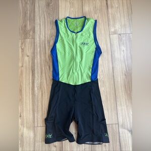 ZOOT TRI SINGLET TRIATHLON TRIATHALON RACING SPEED RACE SUIT TRISUIT MENS L 1PC